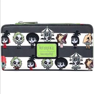 NWT Loungefly Beetlejuice Chibi Wallet Goth Horror Halloween